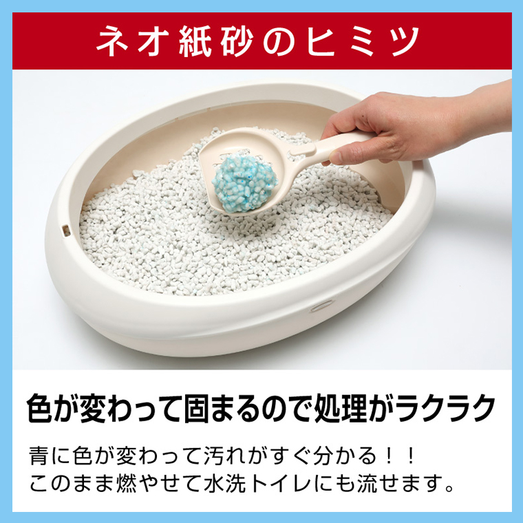 ネオ砂ブルー 環境にやさしい猫砂 ブルーに変わって後処理らくらく 12L
